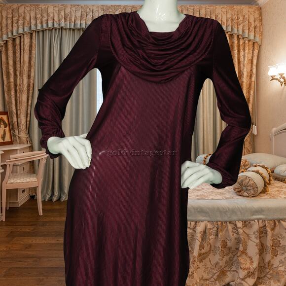 Vintage Sweet Things Stripe Dress Raspberry Elegance S - Picture 1 of 8